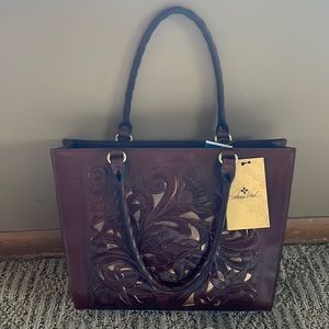 Patricia Nash Tooled Vegan Leather Zancona Tote